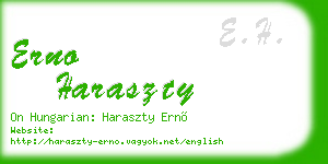 erno haraszty business card